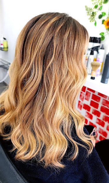 Balayage sa toplim nijansama, rad iz salona Travijata Donna
